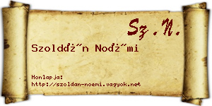 Szoldán Noémi névjegykártya